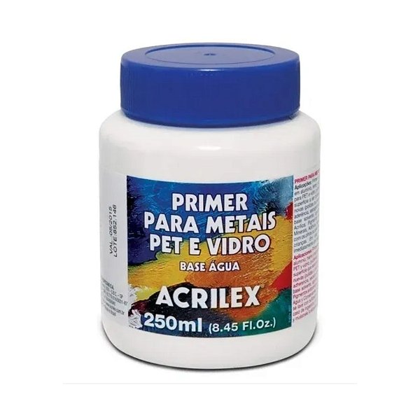 Primer para Metais, PET e Vidro - 250ml - 1 unidade - Acrilex - Rizzo