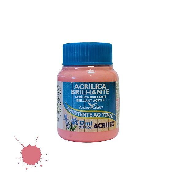 Tinta Acrílica Brilhante 37ml - Rosa - 1 unidade - Acrilex - Rizzo