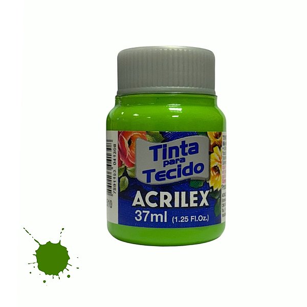 Tinta Para Tecido 37ml - Verde Folha - 1 unidade - Acrilex - Rizzo