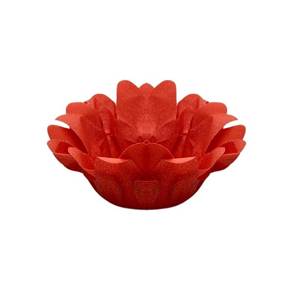 Forminha Para Doces Finos - Margaridinha Vermelho - 30 unidades - Floretta Fest - Rizzo