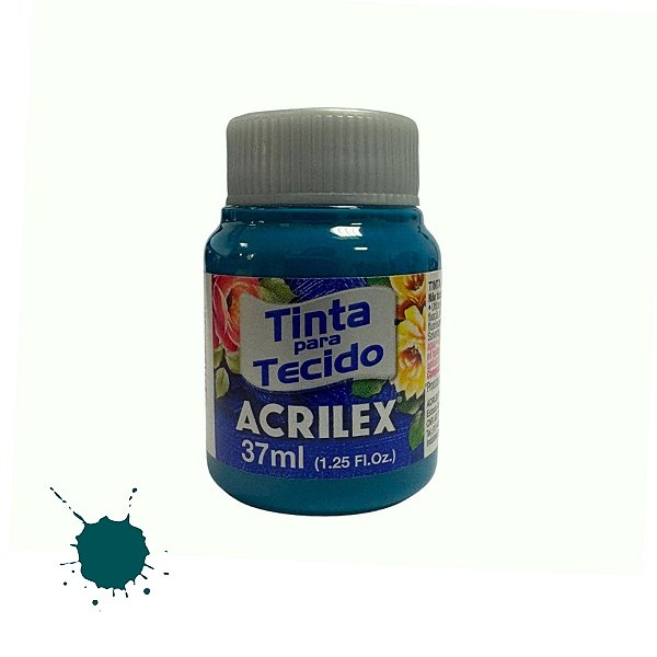 Tinta Para Tecido 37ml - Acqua Marina - 1 unidade - Acrilex - Rizzo