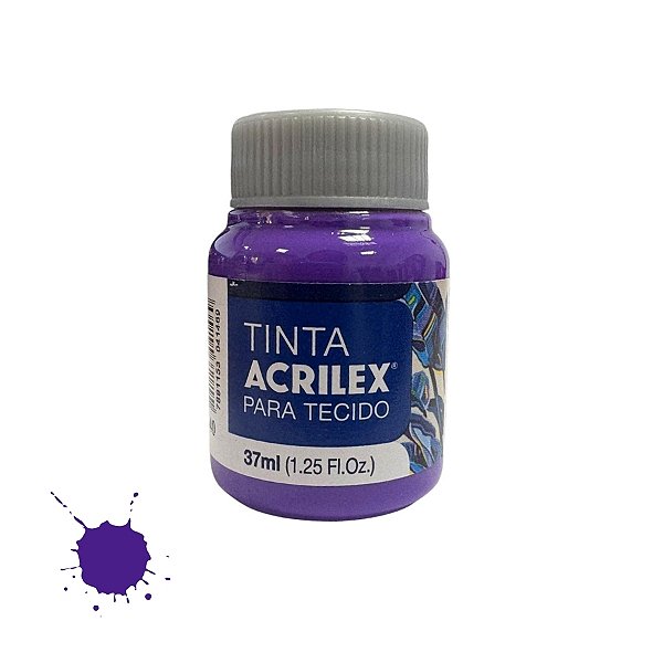 Tinta Para Tecido 37ml - Violeta Cobalto - 1 unidade - Acrilex - Rizzo