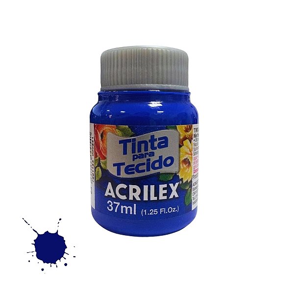 Tinta Para Tecido 37ml - Azul Ultramar - 1 unidade - Acrilex - Rizzo