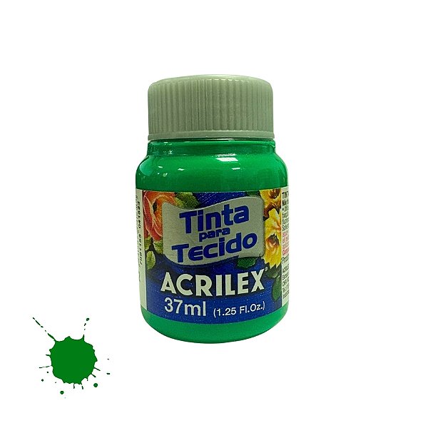 Tinta Para Tecido 37ml - Verde Veronese - 1 unidade - Acrilex - Rizzo