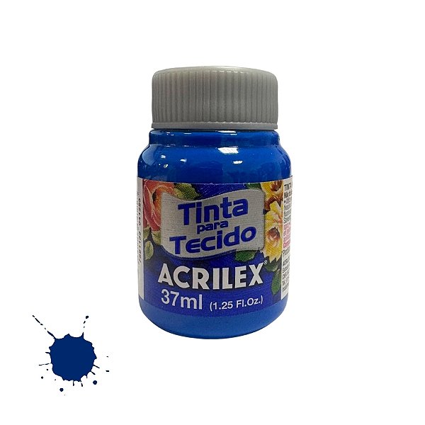 Tinta Para Tecido 37ml - Azul Turquesa - 1 unidade - Acrilex - Rizzo