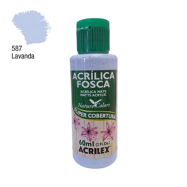 Tinta Acrílica Fosca 60ml - Lavanda - 1 unidade - Acrilex - Rizzo