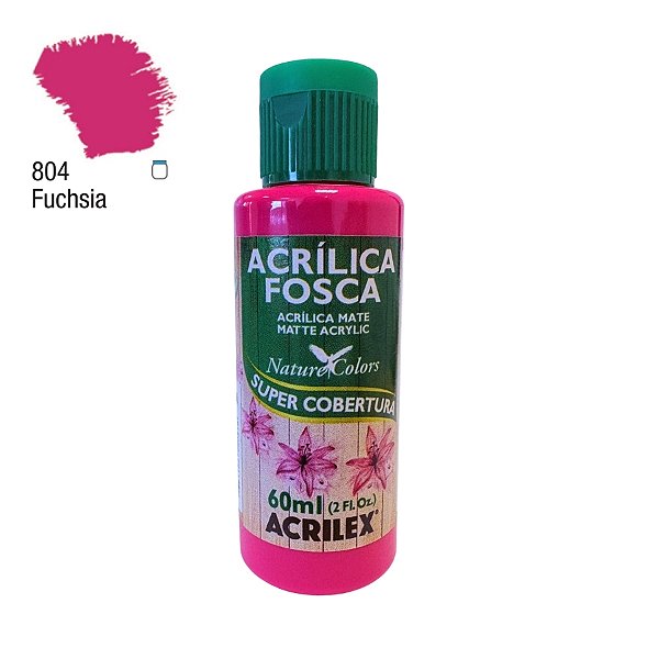 Tinta Acrílica Fosca 60ml - Fuchsia - 1 unidade - Acrilex - Rizzo