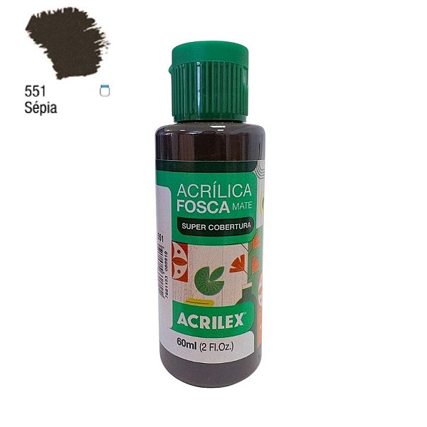 Tinta Acrílica Fosca 60ml - Sepia - 1 unidade - Acrilex - Rizzo