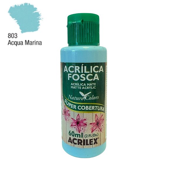 Tinta Acrílica Fosca 60ml - Acqua Marina - 1 unidade - Acrilex - Rizzo