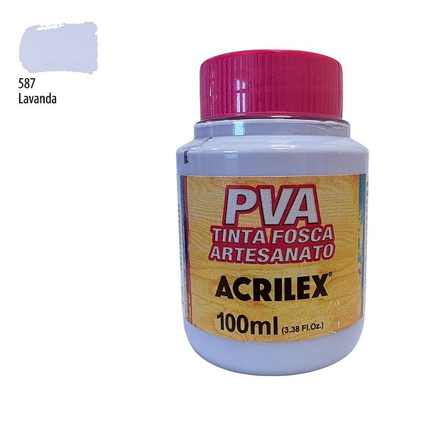 Tinta Fosca Artesanato PVA 100ml - Lavanda - 1 unidade - Acrilex - Rizzo