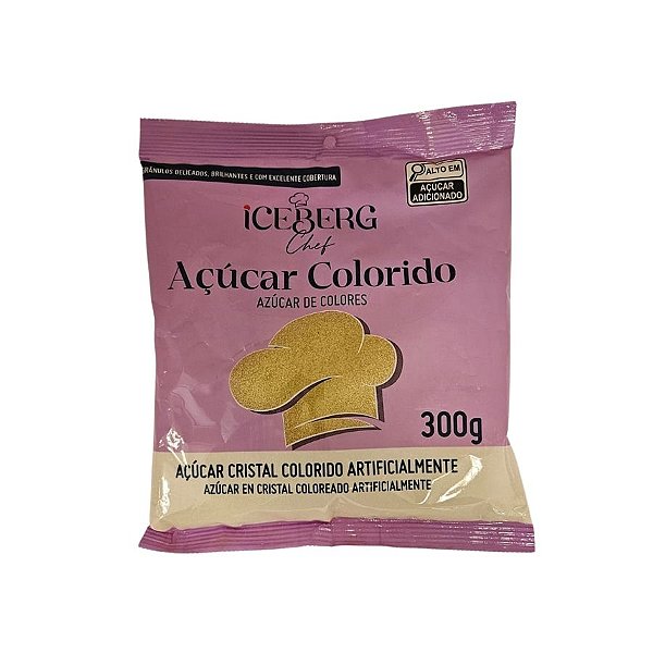 Açúcar Cristal Dourado - 300g - 1 unidade - Iceberg - Rizzo