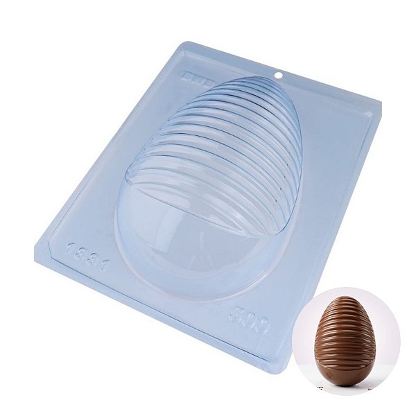 Forma de Acetato Especial Ovo Detalhado Arredondado 500g - Ref.1331 - 1 unidade - BWB - Rizzo