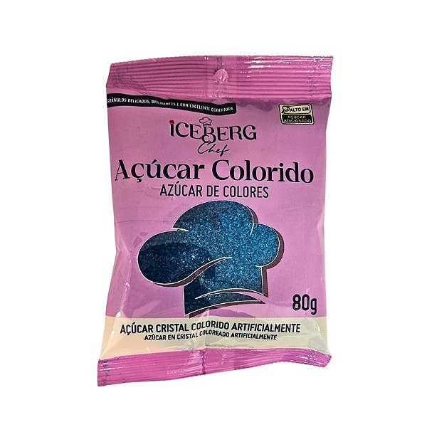 Açúcar Cristal Azul - 80g - 1 unidade - Iceberg - Rizzo