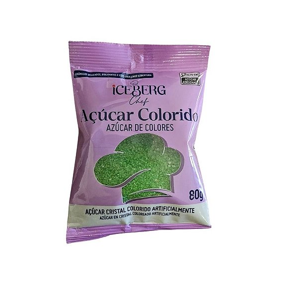 Açúcar Cristal Verde Folha - 80g - 1 unidade - Iceberg - Rizzo