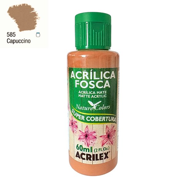 Tinta Acrílica Fosca 60ml - Capuccino - 1 unidade - Acrilex - Rizzo