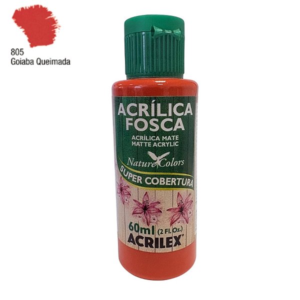Tinta Acrílica Fosca 60ml - Goiaba Queimada - 1 unidade - Acrilex - Rizzo