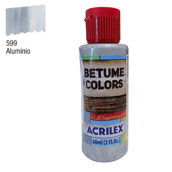 Betume Colors - Alumínio - 60ml - 1 unidade - Acrilex - Rizzo