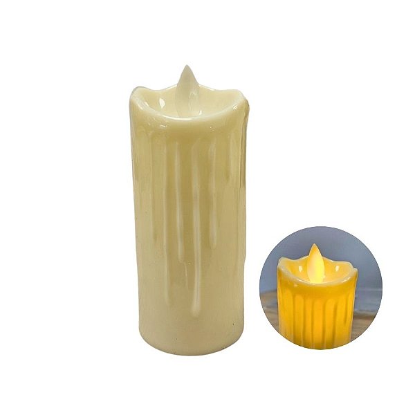 Vela De Led Grande - Derretida - 10,5x5cm - 1 unidade - Rizzo