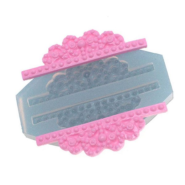 Molde de Silicone Dupla de Coroas- Ref. 339 - 1 unidade - Flexarte - Rizzo