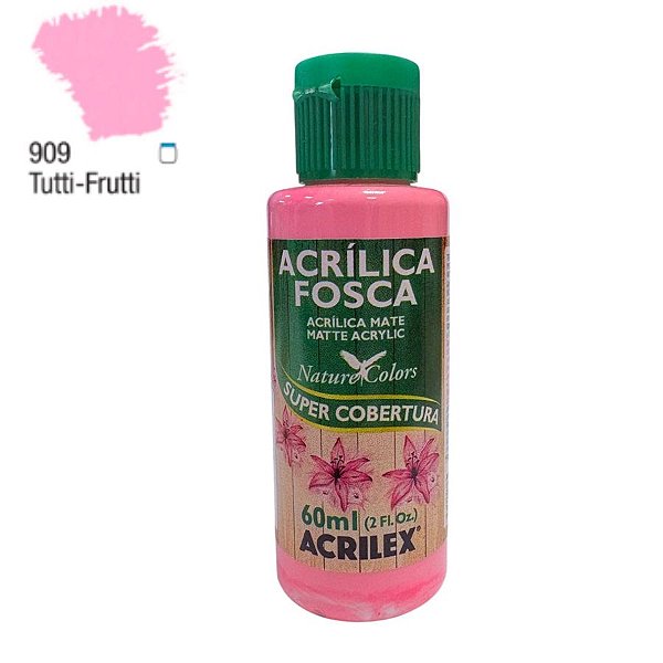 Tinta Acrílica Fosca 60ml - Tutti-Fruti - 1 unidade - Acrilex - Rizzo