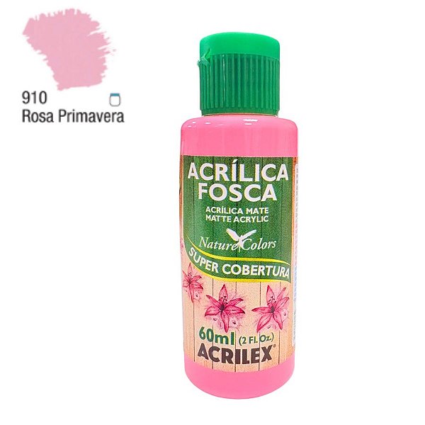 Tinta Acrílica Fosca 60ml - Rosa Primavera - 1 unidade - Acrilex - Rizzo