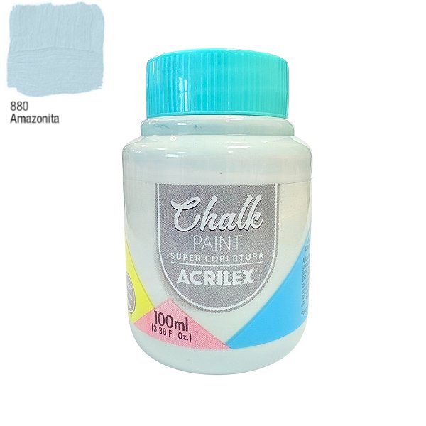 Tinta Chalk Paint 100ml - Amazonita - 1 unidade - Acrilex - Rizzo