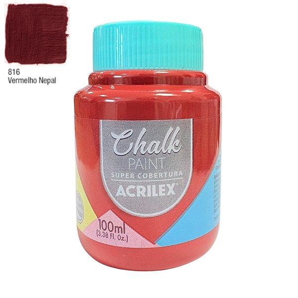 Tinta Chalk Paint 100ml - Vermelho Nepal - 1 unidade - Acrilex - Rizzo