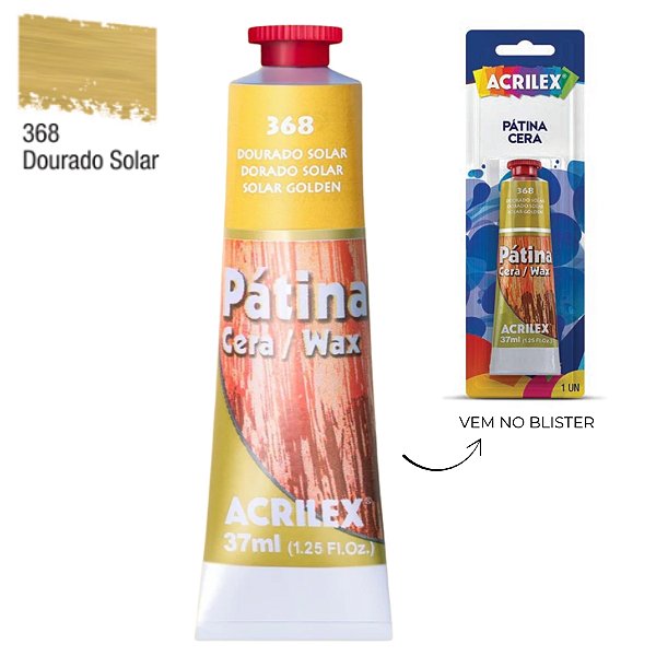 Pátina Cera 37ml - Dourado Solar - 1 unidade - Acrilex - Rizzo