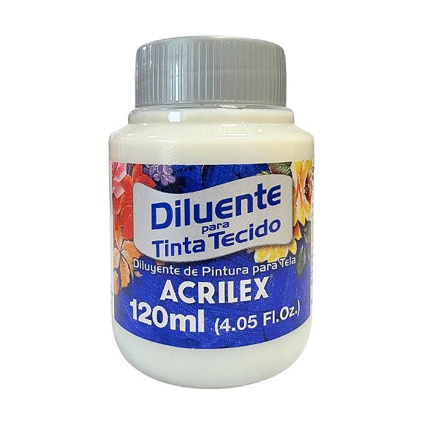 Diluente para Tinta de Tecido - 120ml - Sem Cor - 1 unidade - Acrilex - Rizzo