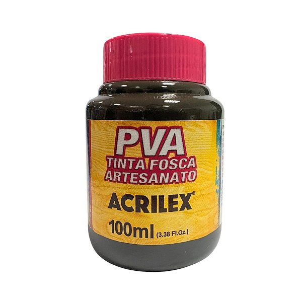 Tinta Fosca Artesanato PVA 100ml - Sépia - 1 unidade - Acrilex - Rizzo