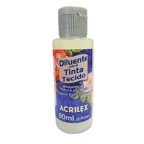 Diluente para Tinta de Tecido - 60ml - Sem Cor - 1 unidade - Acrilex - Rizzo