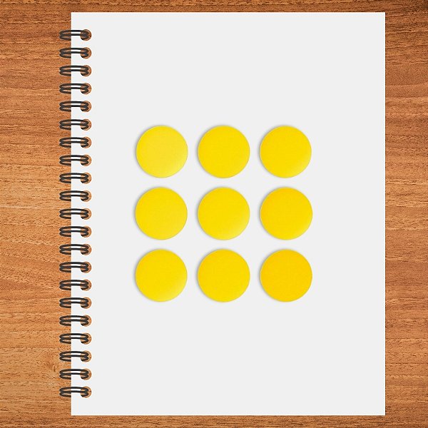 Adesivo Pontinho Amarelo - 1,5x1,5cm - 100 unidades - Stickr - Rizzo