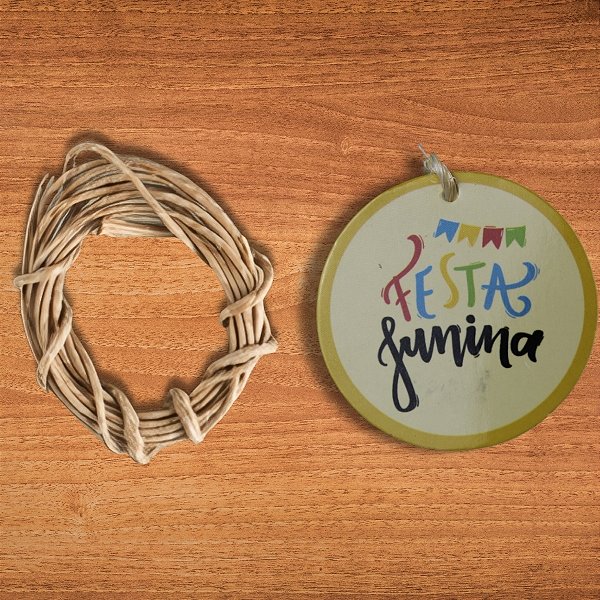 Tag Redonda "Festa Junina" Com Sisal - 5x5cm - 15 unidades - Stickr - Rizzo