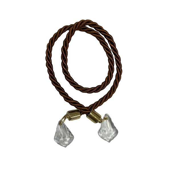 Cordão Decorativo Com Pingente Pião - Castor Com Ouro - 33,5cm - 1 unidade - Rizzo