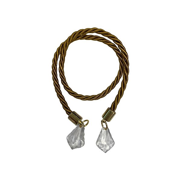 Cordão Decorativo Com Pingente Pião - Ouro Com Ouro - 33,5cm - 1 unidade - Rizzo