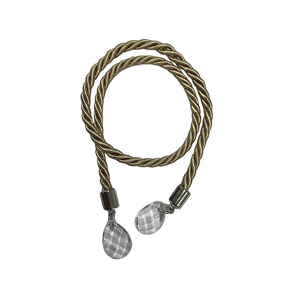 Cordão Decorativo Com Pingente Gota - Caqui Com Prata - 33,5cm - 1 unidade - Rizzo