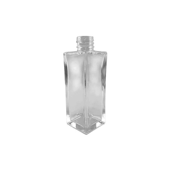 Frasco Para Perfumaria De Vidro Square - Transparente - Rosca 28/410 - 150ml - 1 unidade - Rizzo