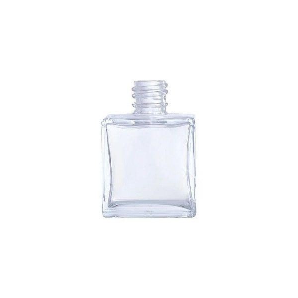 Frasco Para Perfumaria De Vidro Cubo - Transparente - Rosca 18/415 - 50ml - 1 unidade - Rizzo