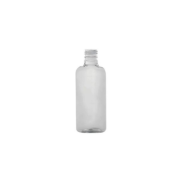 Frasco Para Cosmético De Plástico PET Oval - Transparente - Rosca 24/410 - 120ml - 1 unidade - Rizzo