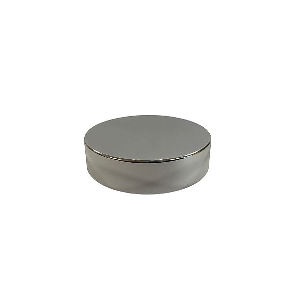 Tampa De Alumínio Para Pote Cilíndrico Reto - Prata - Rosca  56mm - 1 unidade - Rizzo