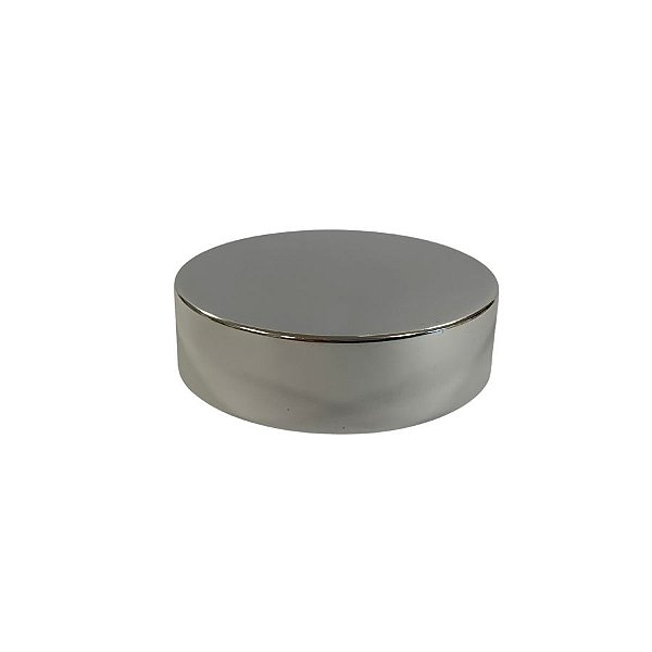 Tampa De Alumínio Para Pote Cilíndrico Reto - Prata - Rosca 52mm - 1 unidade - Rizzo