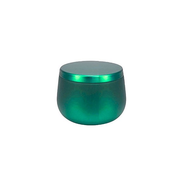 Lata de Metal com Tampa - Verde - 120ml - 6,5x4,5cm - 1 unidade - Rizzo