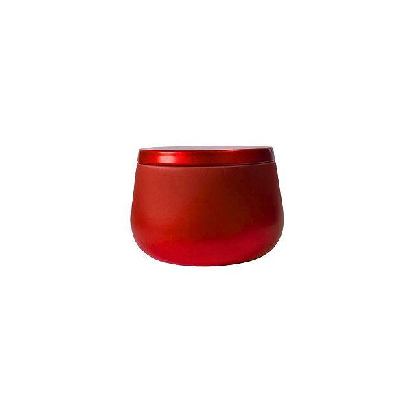 Lata de Metal com Tampa - Vermelho - 120ml - 6,5x4,5cm - 1 unidade - Rizzo