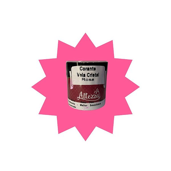 Corante em Pó para Vela Gel - Rosa - 15g - 1 unidade - Rizzo