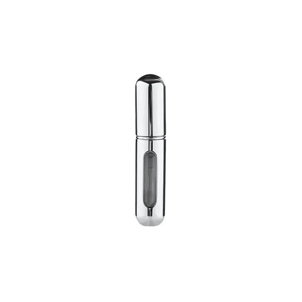 Porta Perfume de Vidro Portátil - Prata - 5ml - 7,5cm - 1 unidade - Rizzo