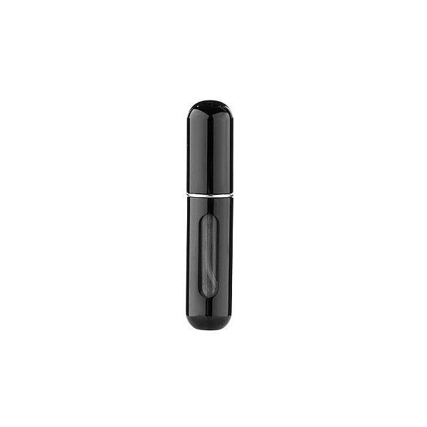 Porta Perfume de Vidro Portátil - Preto - 5ml - 7,5cm - 1 unidade - Rizzo