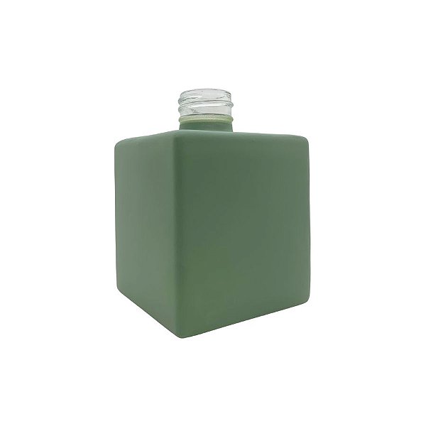 Frasco Para Perfumaria de Vidro Liverpool Cubo - Verde Bebê Fosco - 250ml - Rosca 28/410 - 1 unidade - Rizzo