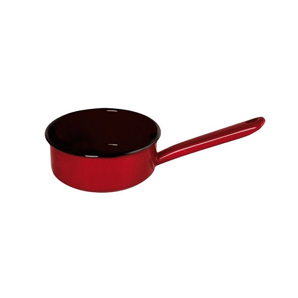 Panela Esmaltada Tradicional Para Derreter Velas - Modelo Papeiro - Vermelho - 16cm - 1100ml - 1 unidade - Rizzo