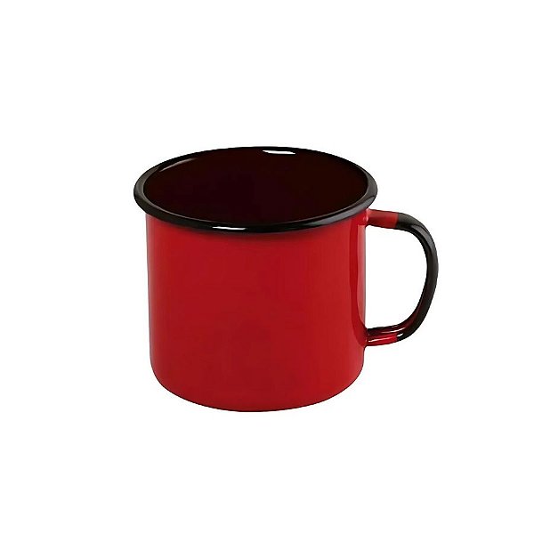 Caneca Esmaltada 08 - Vermelho - 370ml - 8x7.6cm - 1 unidade - Rizzo