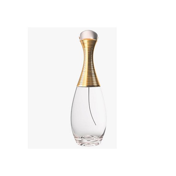 Frasco para Perfumaria de Vidro Gota Com Válvula Spray Ouro - 100ml - 1 unidade - Rizzo